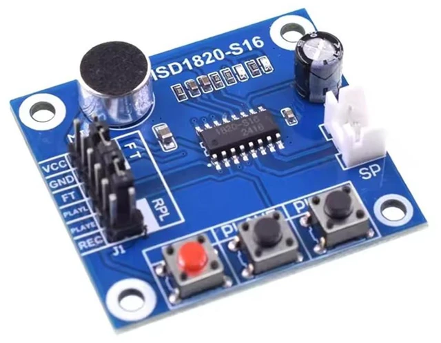 Alt view image 3 of 7 - 2pcs ISD1820 Recording Module Voice Module the Voice Board telediphone Module Bo