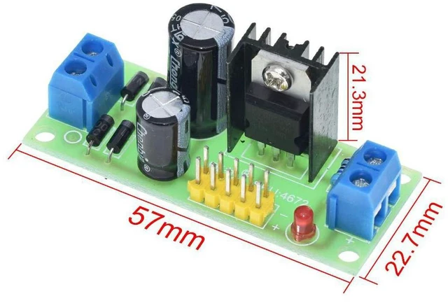 Alt view image 2 of 5 - 3pcs L7805 LM7805 3-Terminal Voltage Stabilizer 5V Voltage Stabilizer Power Modu