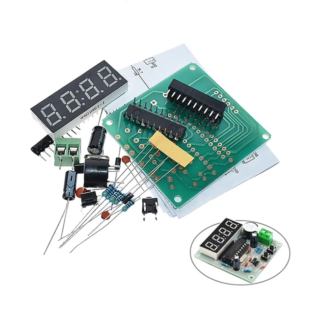 Alt view image 3 of 7 - 2pcs AT89C2051 Digital LED Display Electronic Clock DIY Kit 0.56 Inch 4 Bits Ele