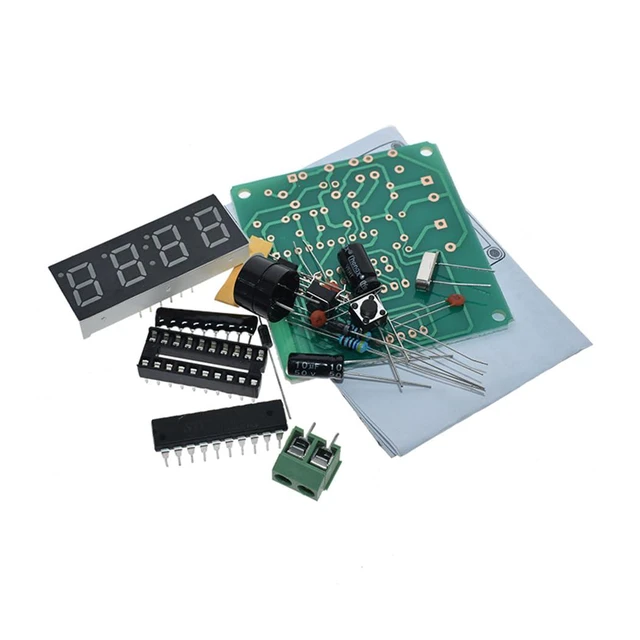 Alt view image 4 of 7 - 2pcs AT89C2051 Digital LED Display Electronic Clock DIY Kit 0.56 Inch 4 Bits Ele