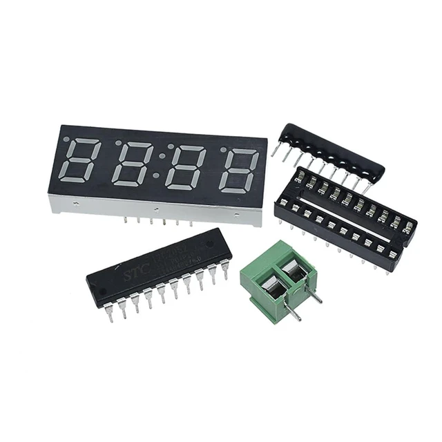 Alt view image 5 of 7 - 2pcs AT89C2051 Digital LED Display Electronic Clock DIY Kit 0.56 Inch 4 Bits Ele