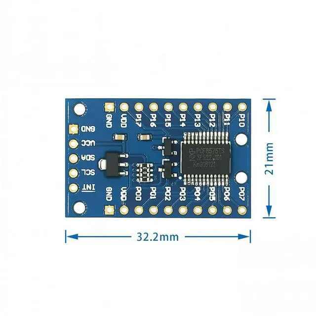 Alt view image 5 of 6 - 2pcs PCF8575 IO Expansion Board I2C IIC 16 IO Ports I/O Extension Shield 16 Bits SMBus I/O Ports