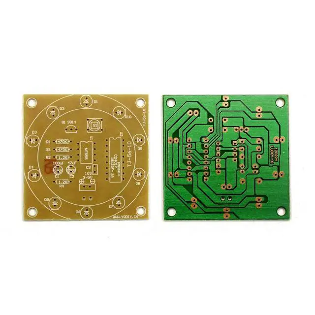 Alt view image 4 of 6 - 2pcs Round Lucky Rotary Suite Electronic Component Fortune CD4017 NE555 Interesting DIY Kit Wheel Electronic Parts Lucky 10