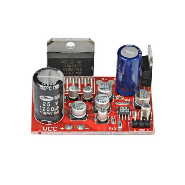Alt view image 2 of 5 - TDA7379 Stereo Amplifier with NE5532 Preamplifier 39W+39W DC 9-17V 2x39W Audio Amplifier Board