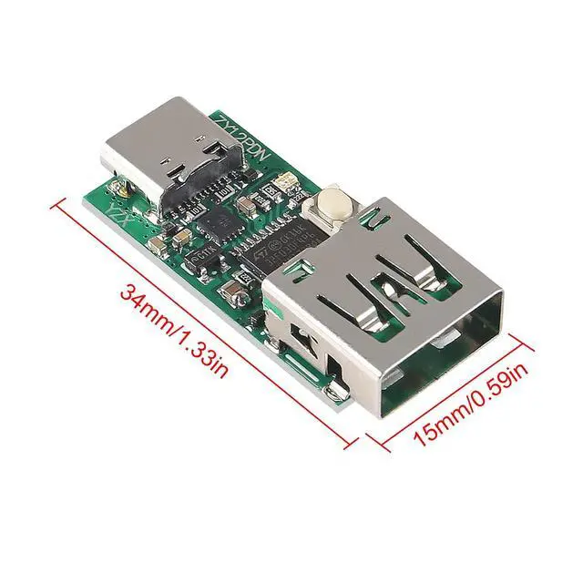 Alt view image 4 of 7 - 2PCS Type-C USB-C PD2.0 3.0 PD3.0 to DC Decoy Fast Charge Trigger Polling Detector Module (ZY12PDN with USB)