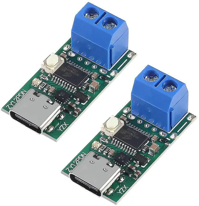 Main image of 2PCS Type-C USB-C PD2.0 3.0 PD3.0 to DC Decoy Fast Charge Trigger Polling Detector Module (ZY12PDN with Screw Terminal)
