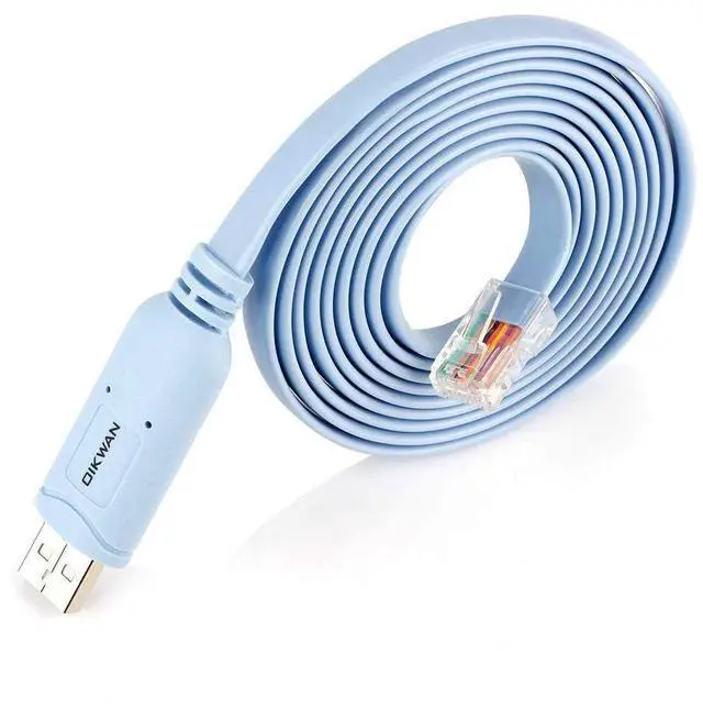 Main image of USB Console Cable to RJ45 and USB to DB9 Serial Cable for Windows 10,8,7,Vista,XP,2000,Linux and Mac OS(6ft)