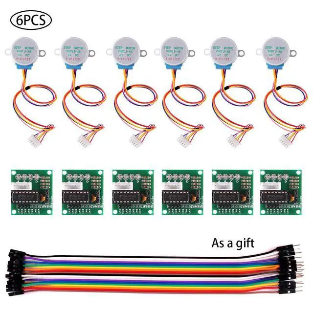 Alt view image 6 of 6 - 6 PCS 28BYJ-48 ULN2003 5V Stepper Motor + ULN2003 Driver Board