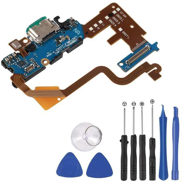 Main image of USB Dock Connector Charging Port Replacement with Mic Flex Cable Compatible with G7 ThinQ (USA Version) G710VM & Repair Tools (for G7 ThinQ)
