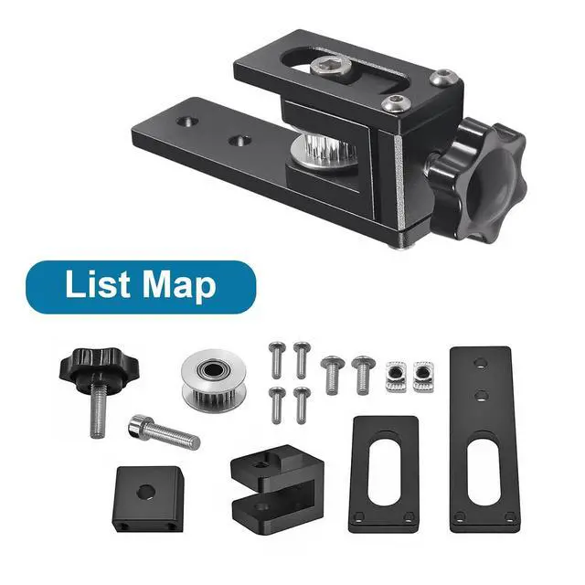 Alt view image 4 of 7 - 2pcs/Pack Upgrade 2020 Profile X-axis Synchronous Belt Tensioner & 2040 Profile Y-axis Belt Stretch Straighten Tensioner for Ender 3,CR-10 Series X Axis Tensioner Kit (X2020+Y2040,Black)