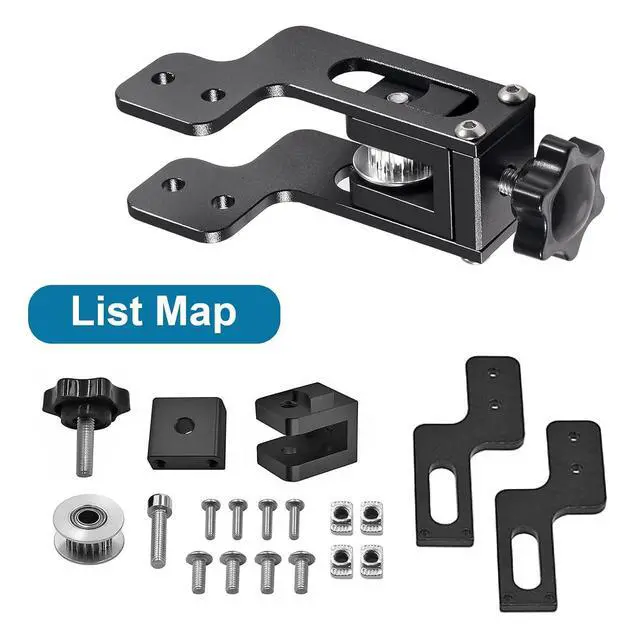 Alt view image 5 of 7 - 2pcs/Pack Upgrade 2020 Profile X-axis Synchronous Belt Tensioner & 2040 Profile Y-axis Belt Stretch Straighten Tensioner for Ender 3,CR-10 Series X Axis Tensioner Kit (X2020+Y2040,Black)