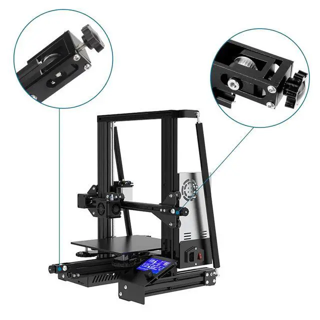 Alt view image 6 of 7 - 2pcs/Pack Upgrade 2020 Profile X-axis Synchronous Belt Tensioner & 2040 Profile Y-axis Belt Stretch Straighten Tensioner for Ender 3,CR-10 Series X Axis Tensioner Kit (X2020+Y2040,Black)