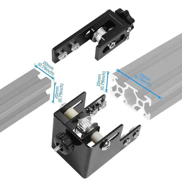 Alt view image 3 of 7 - 2pcs/Pack Upgrade 2020 Profile X-axis & 4040 Profile Y-axis Synchronous Belt Stretch Straighten Tensioner for Creality Ender3 Pro/Ender3 V2/CR-20 Pro (X2020+Y4040)