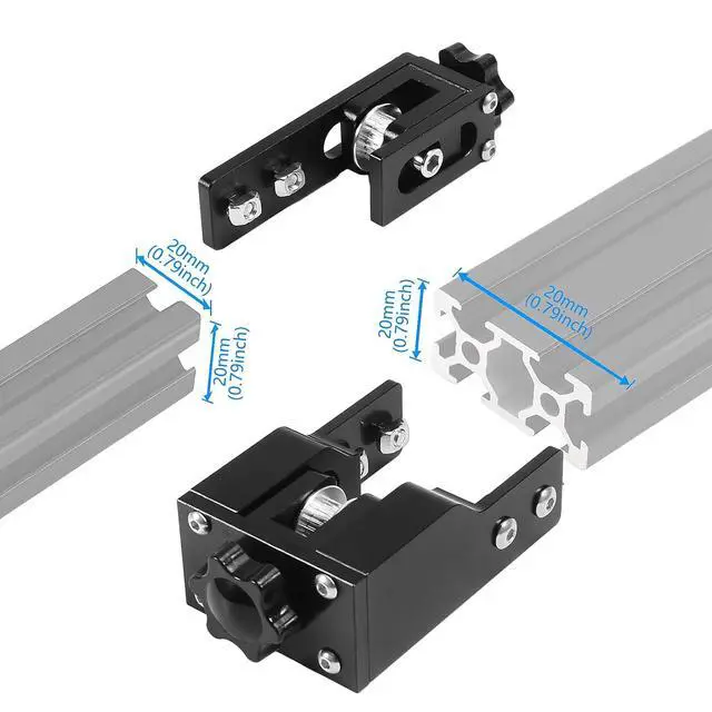 Alt view image 3 of 7 - 2pcs/Pack Upgrade 2020 Profile X-axis & 4040 Profile Y-axis Synchronous Belt Stretch Straighten Tensioner for Creality Ender3 Pro/Ender3 V2/CR-20 Pro (X2020+Y2040)