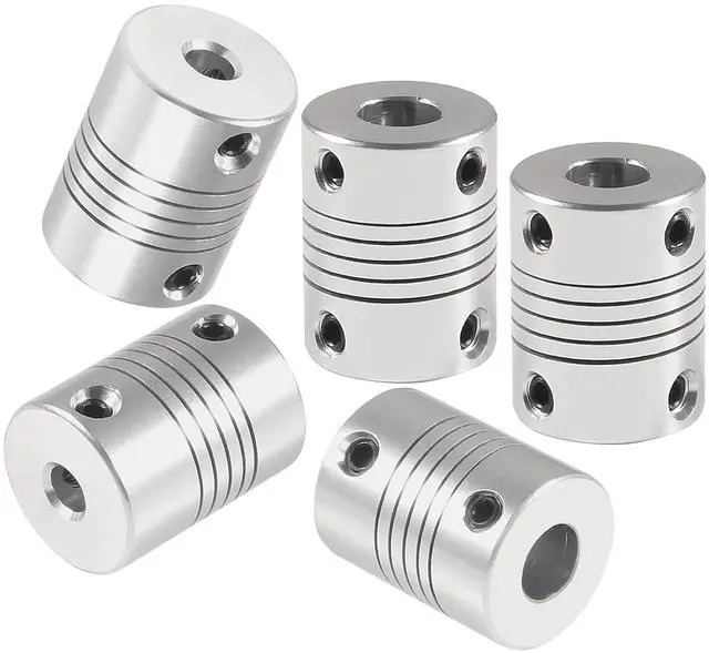 Alt view image 4 of 7 - 5PCS Flexible Coupling 5mm to 8mm Compatible with NEMA 17 Stepper Motors for 3D Printer or Small CNC Machine with Hexagon Wrench