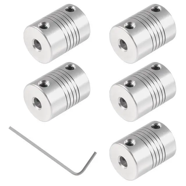 Alt view image 7 of 7 - 5PCS Flexible Coupling 5mm to 8mm Compatible with NEMA 17 Stepper Motors for 3D Printer or Small CNC Machine with Hexagon Wrench