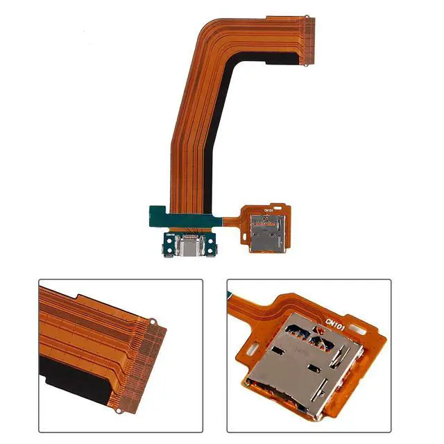Alt view image 2 of 5 - Micro USB Charging Port Flex Cable Dock Connector with SD Memory Card Tray Compatible with Galaxy Tab S 10.5 inch T800 T801 T805 T807 with Tools