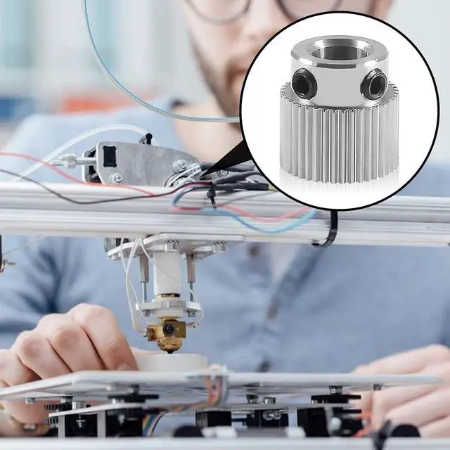 Alt view image 7 of 7 - 15Pcs Extruder Wheel Gear 3D Printer Parts 36 Teeth Gear Stainless Steel Extruder Gear Compatible for CR-10,CR-10S,S4,S5,Ender 3,Ender 3 Pro