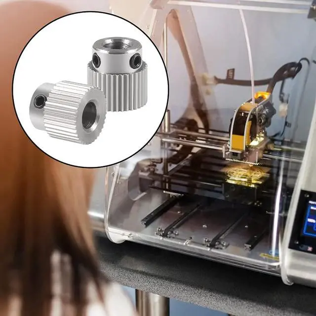 Alt view image 6 of 7 - 15Pcs Extruder Wheel Gear 3D Printer Parts 36 Teeth Gear Stainless Steel Extruder Gear Compatible for CR-10,CR-10S,S4,S5,Ender 3,Ender 3 Pro