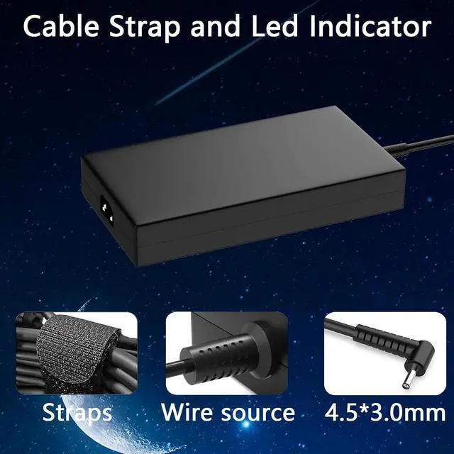 Alt view image 2 of 7 - 120W Charger Compatible with Cyborg A17 A15 AI 17 15 B2HWFKG B2HWEKG B2HWGKG B2RWFKG B2WEKG Thin 15 A15 B13VE B13VF B13UCX B12UCX
