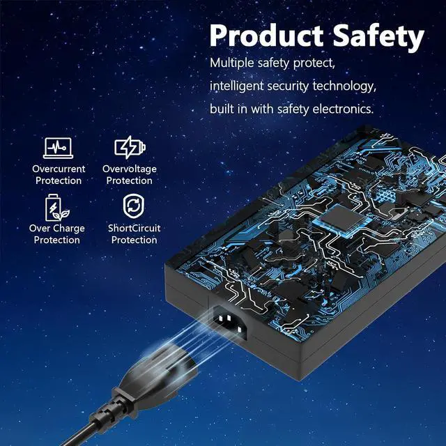 Alt view image 5 of 7 - 120W Charger Compatible with Cyborg A17 A15 AI 17 15 B2HWFKG B2HWEKG B2HWGKG B2RWFKG B2WEKG Thin 15 A15 B13VE B13VF B13UCX B12UCX