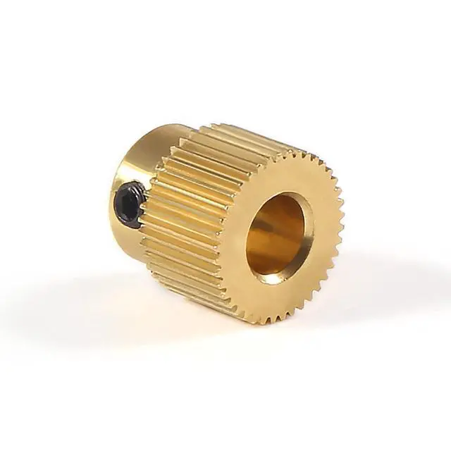 Alt view image 3 of 6 - 15pcs Extruder Wheel 40 Teeth Gear Brass Extruder Wheel Gear 3D Printer Parts Compatible with CR-10,CR-10S,S4,S5,Ender 3,Ender 3 Pro