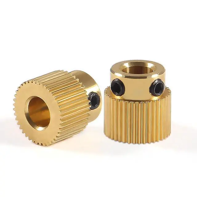 Alt view image 5 of 6 - 15pcs Extruder Wheel 40 Teeth Gear Brass Extruder Wheel Gear 3D Printer Parts Compatible with CR-10,CR-10S,S4,S5,Ender 3,Ender 3 Pro