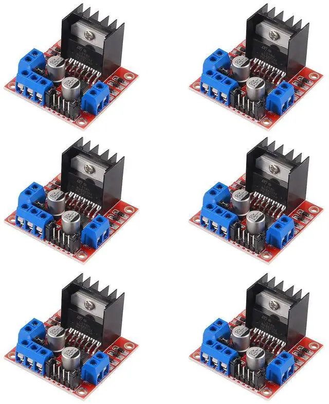 Main image of 6PCS L298N Motor Driver Board Module DC Stepper Motor Controller Dual H-Bridge for Smart Car Robot Power