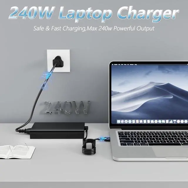 Alt view image 7 of 7 - 240W Rectangle Conn Charger Compatible with Gaming A18 (2025) FA808UM Laptop Power Adapter