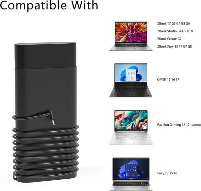 Alt view image 6 of 7 - 230W 200W AC Adapter Compatible with ZBook Fury 16 G9 G10 878K0UT 878K1UT 878K3UT 878K8UT 878K9UT 878LOUT/ZBook Studio G5 G7 Mobile Workstation 21X53UT 21X80UT 21X85UT