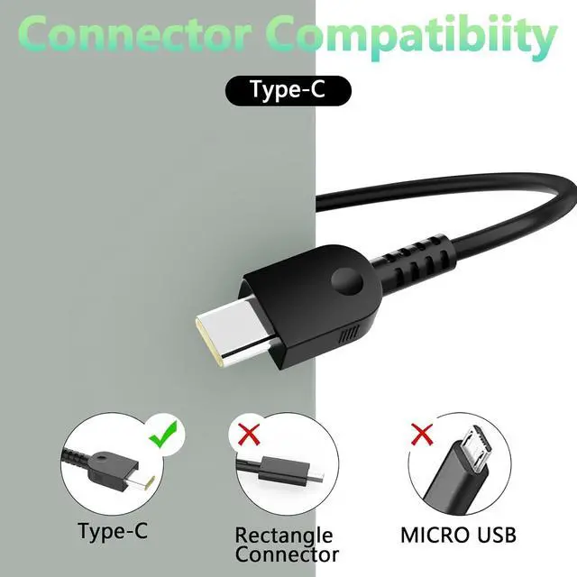 Alt view image 2 of 7 - 100W USB C Charger Fits for Summit A16 AI+ A3HMTG-015US A3HMTG-014US A3HMTG-098US A3HMTG-205US Business Laptop Copilot+PC
