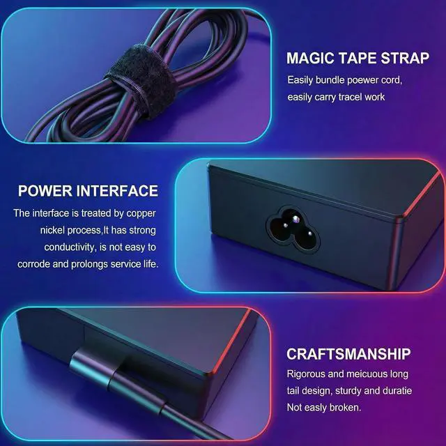 Alt view image 4 of 6 - 90W Charger for 15X 14X 16X 17X M1603Q M1603QA K1703Z | For 15X 14X 16X 17X K1703Z M1703Q M1603Q D1603Q Y1603C ExpertBook B1500 UX480f UX480FD Laptop