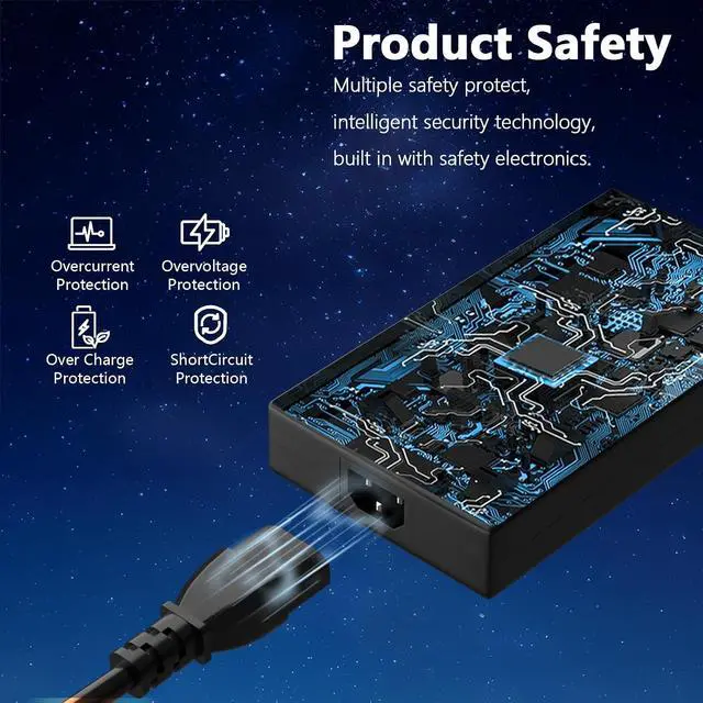 Alt view image 5 of 7 - 180W/150W Laptop AC Power Adapter Compatible with Gigabyte Aero X16 Gaming A16 A18 1TH 1VH 1WH 2WH EG61H 3TH 3VH 3WH CMH CTH CVH CWH GA63H GA6H 3TH 3VH 3WH GA83H