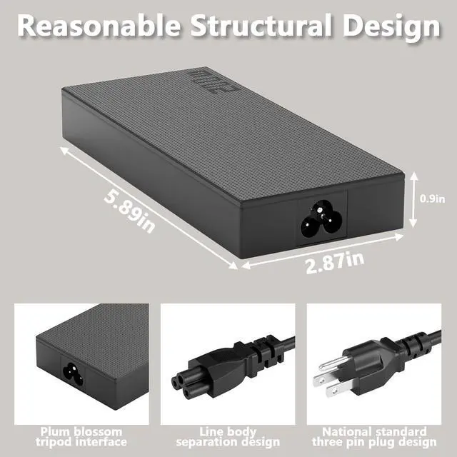 Alt view image 4 of 7 - 200W 120W Charger Compatible with Q536FD Q536FD-A1030T Q536FD-BI7T15 Q537F Q537FD Q537FD-BI7T7 Q538EI Flip 15 Q538EI-202.BL Q538EI-202.BL-11 Q546FD Q546FD-BI7T14 Q547FD Q547FD-BI7T9