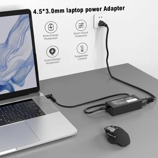 Alt view image 2 of 4 - 19.5V 2.31 AC Adapter Power Charger Compatible with 13-4002dx 13-4003dx 13-4005dx 13-4101dx 13-4103dx 13-4105dx 13-4116dx 13-4193dx 13-a012dx 13-a019wm