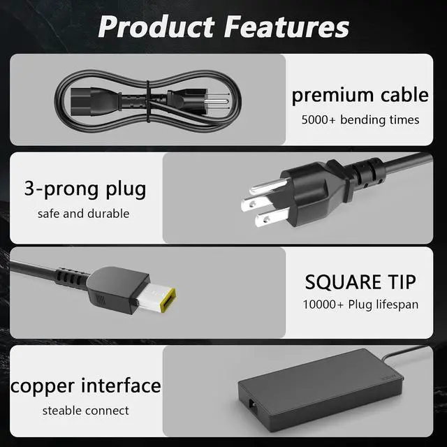 Alt view image 4 of 7 - Slim 330W GaN Charger Compatible with 9 9i 7i 5i 5 Gen 9/10 | For Pro 7 5i 5 Gen 10 16IRX8H RTX 4070 4080 4090 GX21M50608 ADL330SDC3A AC Adapter,Gaming Laptop
