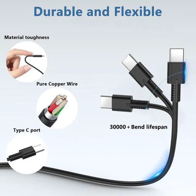 Alt view image 4 of 7 - 140W 100W USB C Charger Compatible with ZBook 8 G1i/G2i/G2a 14 16 | Compatible with Ultra G1a Transcend 14-fb0000 16-aa0000 14-fb0013dx 14-fb0097nr 14-fb1047nr n22270-001 n22282-001