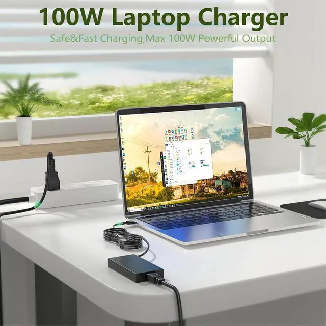 Alt view image 7 of 7 - 100W USB C Charger Fits for Summit A16 AI+ A3HMTG-015US A3HMTG-014US A3HMTG-098US A3HMTG-205US Business Laptop Copilot+PC