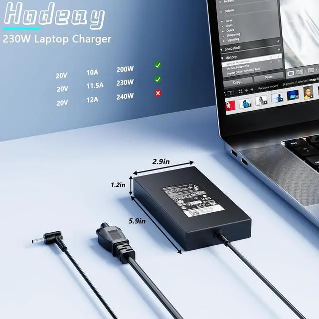 Alt view image 3 of 7 - 240W Charger Compatible with Stealth GS66 12UGS-025 12UGS-039 12UGS-245 12UGS-246 12UGS-272 12UGS-297 12UGS-297US 12UH 12UH-095 12UH-285 12UHS 12UHS-094 12UHS-271 Gaming Laptop