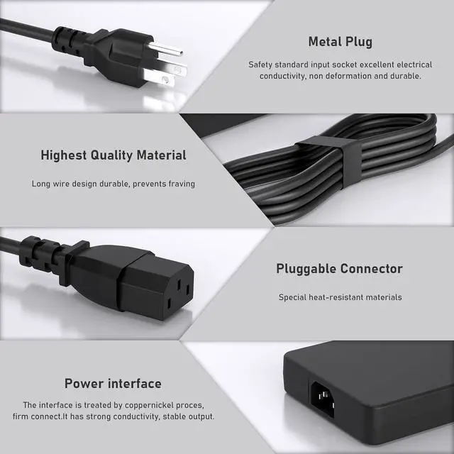 Alt view image 4 of 5 - 240W 130W Power Supply Compatible with Dock WD19S WD19 D6000 K20A001 UD22 SD25 Docking Station WD15 K17A001 Thunderbolt Dock WD22TB4 WD19TB WD19TBS SD25TB4 K16A001