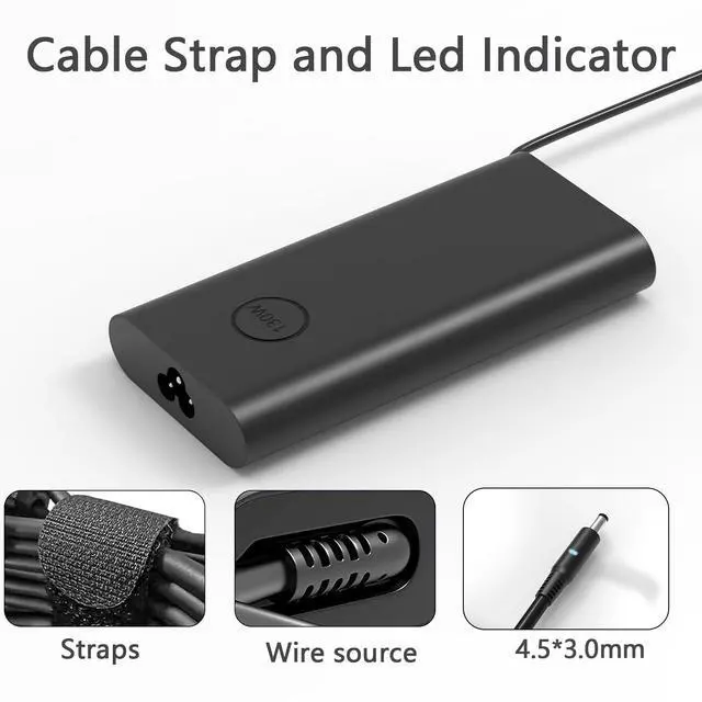 Alt view image 2 of 7 - 130W Laptop Charger Compatible with insprion 27 7700 7710 7720 7730 7790 22 3263 3264 3265 3275 3277 3280 All-in-One Desktop PC