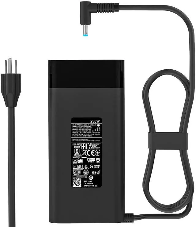 Main image of New 230W M41303-001 M85389-001 M85389-003 Charger Compatible with 15 16 17 M35733-001 TPN-LA10 TPN-DA12 19.5V 11.8A Zbook Gaming Laptop Power Supply Adapter Blue tip Supports Fast Charging