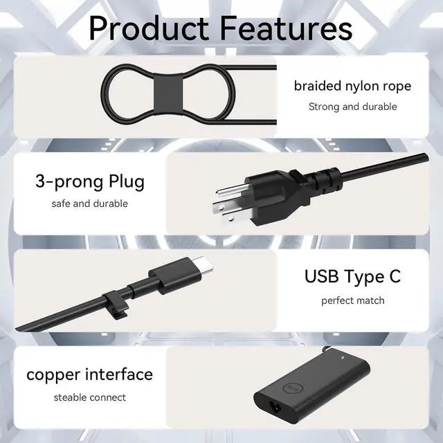 Alt view image 4 of 6 - 165W/240W GaN PD 3.1 USB C Charger Compatible with Framework Laptop 16 (2025),NVIDIA DGX Spark,Thunderbolt 5 AI PC Gaming Laptop,Universal USB C Lpatop