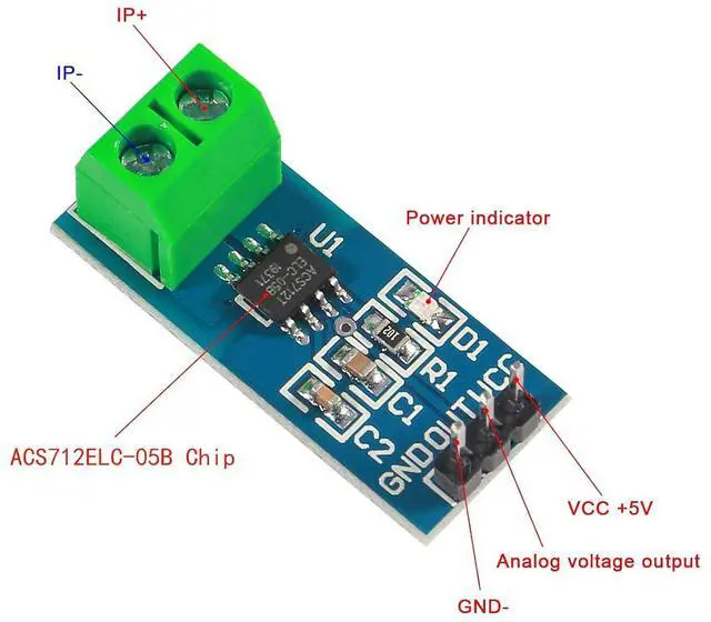 Alt view image 6 of 7 - 3PCS 5A Range Current Sensor ACS712 Module AC/DC for Arduino (5A)