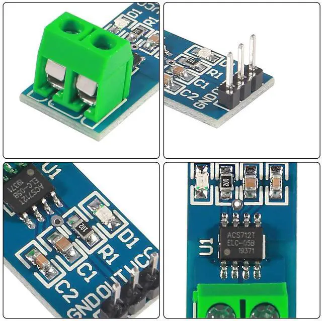 Alt view image 5 of 7 - 3PCS 5A Range Current Sensor ACS712 Module AC/DC for Arduino (5A)