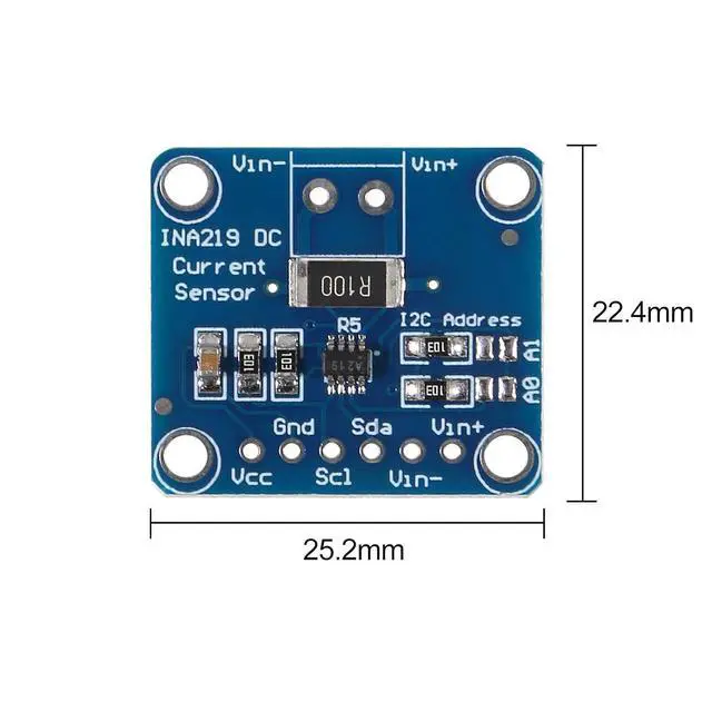 Alt view image 4 of 5 - 4Pcs INA219 I2C Bi-Directional DC Current Power Supply Sensor Breakout Board Module I2C IIC Interface