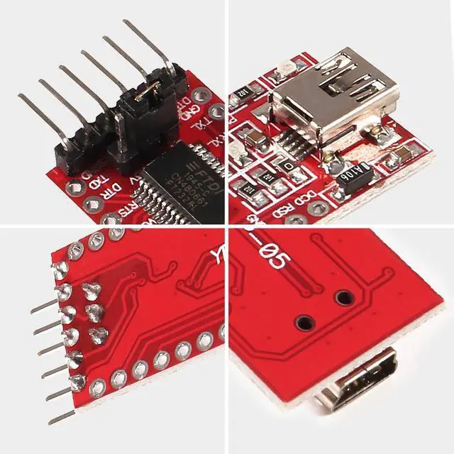Alt view image 3 of 7 - 3PCS FT232RL Mini USB to TTL FTDI Adapter Module,3.3V 5.5V FT232R Breakout FT232RL USB to Serial Converter Adapter Board