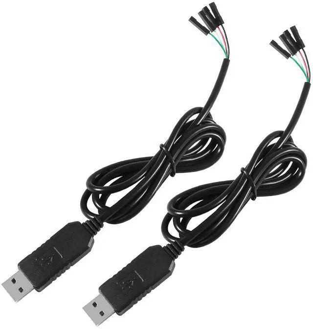 Main image of 2Pack PL2303 PL2303HX USB to TTL Serial Adapter,3.3V Debug Cable with 4 Pin Female Socket,USB to RS232 TTL Converter