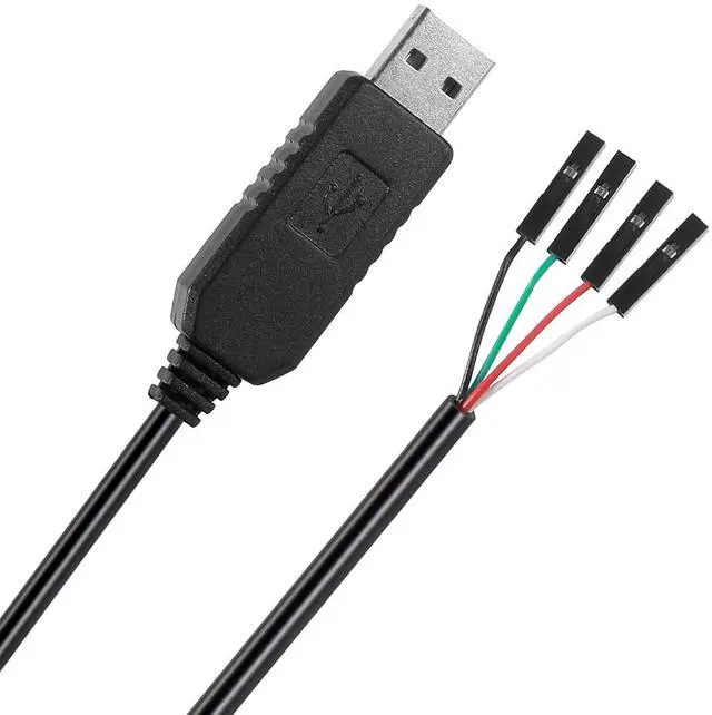 Alt view image 3 of 6 - 2Pack PL2303 PL2303HX USB to TTL Serial Adapter,3.3V Debug Cable with 4 Pin Female Socket,USB to RS232 TTL Converter