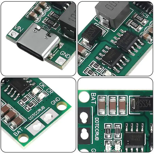 Alt view image 6 of 7 - 2PCS Multi-Cell 2S 3S 4S Type-C USB Boost Converter to 8.4V 12.6V 16.8V Step-Up Power Module LiPo Polymer Li-Ion Charger Protection Board (3S 4A)